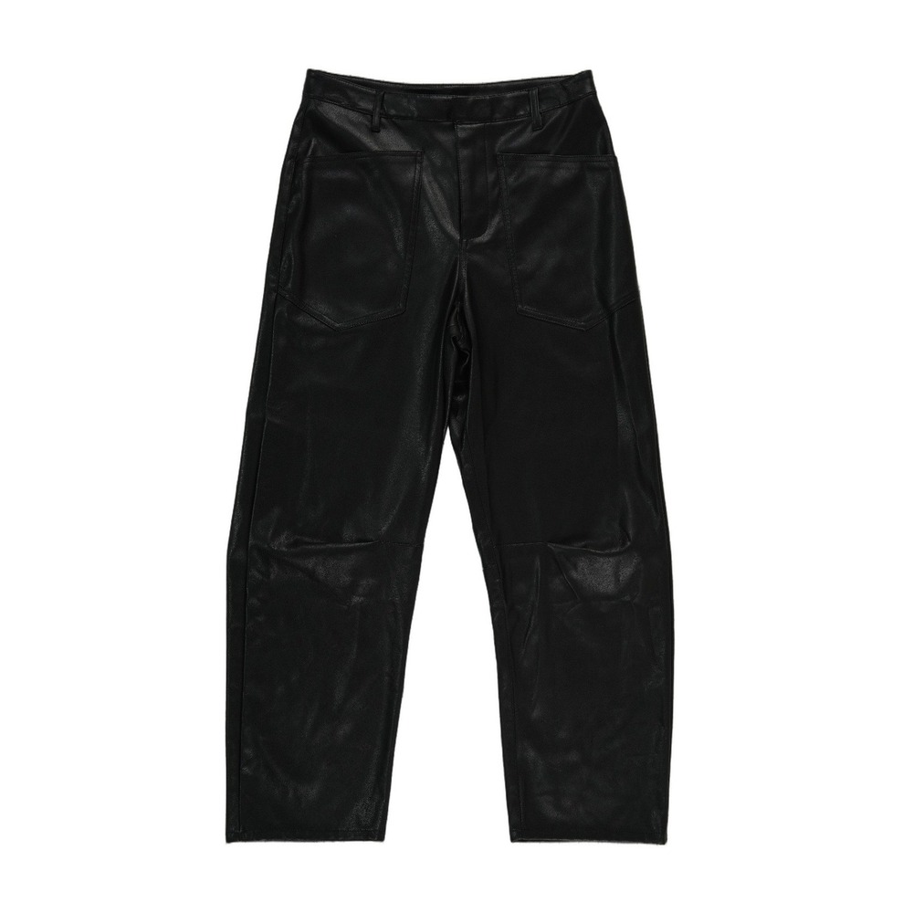 NEW Steve Madden Haniel Pants Women's Size Small Black Faux Leather High Waist